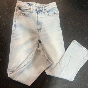 Re/Done Light Wash Straight Jeans